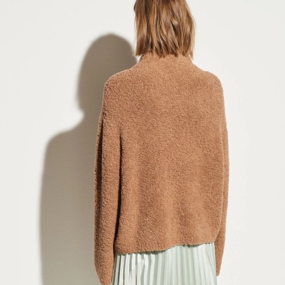 Vince Teddy Cashmere Blend Funnel Neck Sweater - Picture 3 of 9